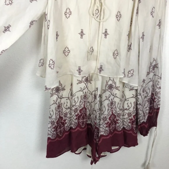 Revolve The Jetset Diaries Bohemian Printed Long Sleeve Romper Size Small - Picture 6 of 12